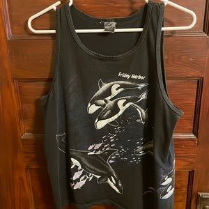 VTG 80s Friday Harbor Orca Tank Top Made in USA